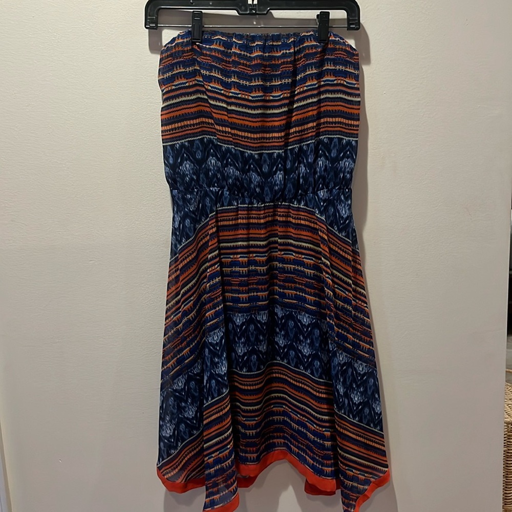 Maeve detailed pattern summer dress strapless